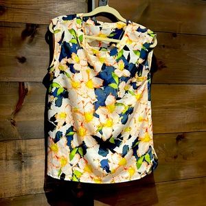 Jcrew factory navy floral blouse. Size S